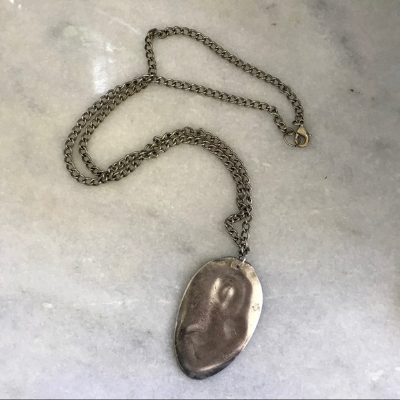 Large Silver Pendant Necklace - Picture 2 of 8